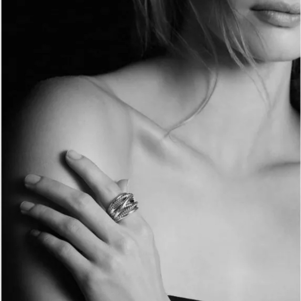 David Yurman- Wide Sterling Silver Crossov… - Picture 6 of 12